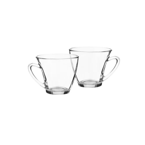 اكواب شاي زجاج شفاف 6 قطعة