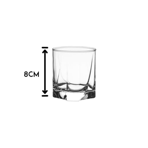 طقم كاسات ماء زجاج شفاف لونا 6 قطعة 245 مل باشاباش...