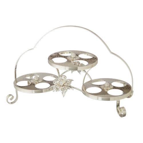 شيالة فناجين قهوة سعودي معدن فضي فاخر