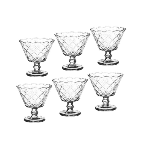 زبادي ايس كريم وسلطات الفواكه زجاج مربعات 6 قطعة 1...