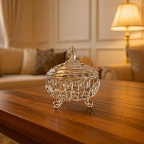 تمرية الجوهرة زجاج مزخرفة مقاس كبير