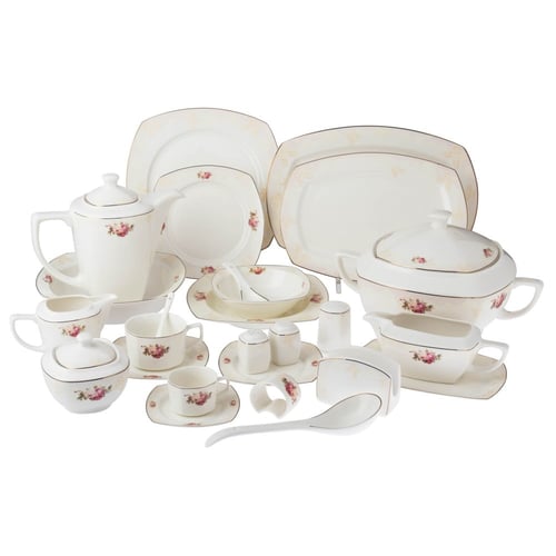 كوركماز طقم عشاء بورسلان فاخر مزخرف 166 قطعة