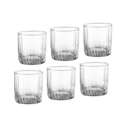 كاسات ماء زجاج ليا قصير سعة 260 مل 6 قطعة