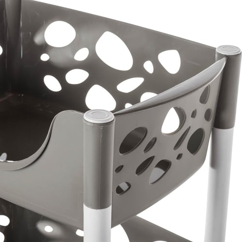 ارفف حامل خضار بلاستيك 4 ادوار رمادي