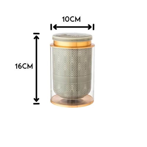 طقم علب سكر وشاي وقهوة بورسلان مزخرف وطبقة خارجية...