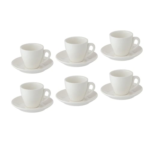 فناجين قهوة تركي بورسلان ابيض سادة 65 مل