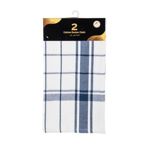 طقم مناشف تنظيف قطني كاروهات 2 قطعة 74*50 سم الوان...