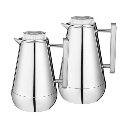 طقم ترامس شاي وقهوة ليليا السيف 2 قطعة نيكل سادة (...