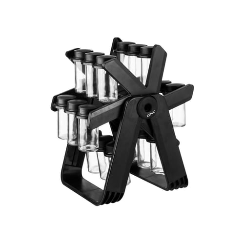 منظم علب البهارات والتوابل دائري 18 علبة متحرك 360...