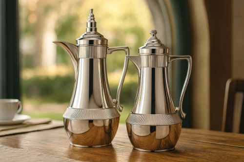 طقم ترامس السلطانة الفاخرة 2 قطعة كروم 1 لتر