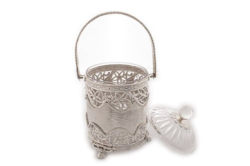 سطل ثلج معدن فضي