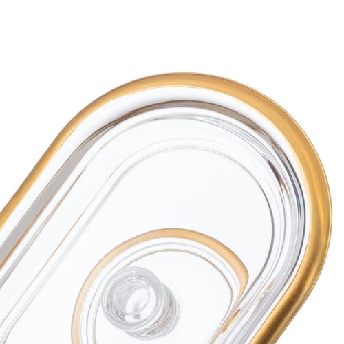 صحن تقديم زجاج تركي بقاعدة صغير