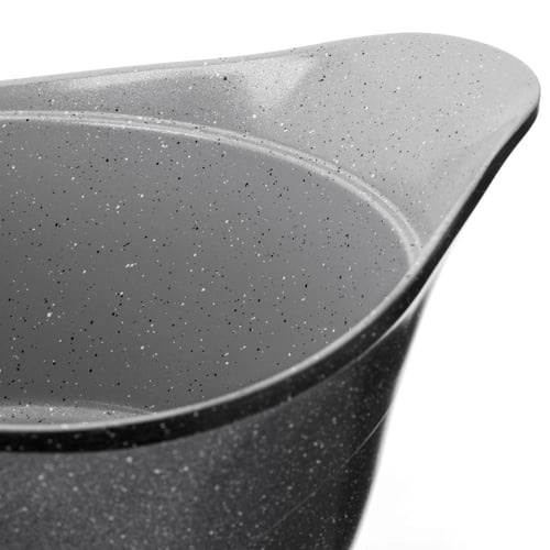 طقم قدور جرانيت لاهويا 17 قطعة اسود