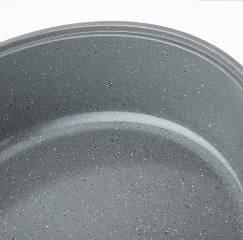 لاهويا صينية فرن جرانيت مدور رصاصي مقاس 28 سم