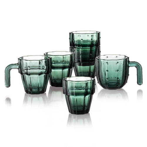 طقم كاسات زجاج 6 قطع