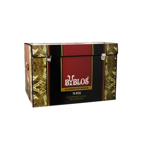 طقم كريستال تركي 75 قطعة ذهبي