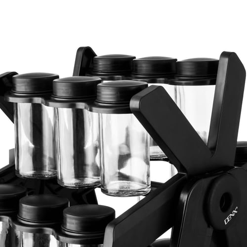 منظم علب البهارات والتوابل دائري 18 علبة متحرك 360...