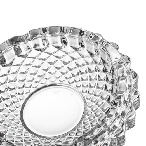 طفاية زجاج محجرة مدور مقاس 12 سم