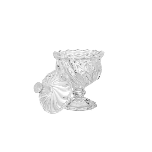 مطبقية حلويات زجاج محجر بقاعدة