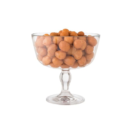 صحن تقديم فواكه وحلويات زجاج تركي بقاعدة 3 لتر