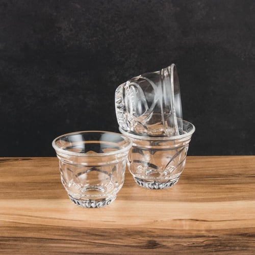 فناجين قهوة السيف علياء زجاج ياباني 12 قطعة