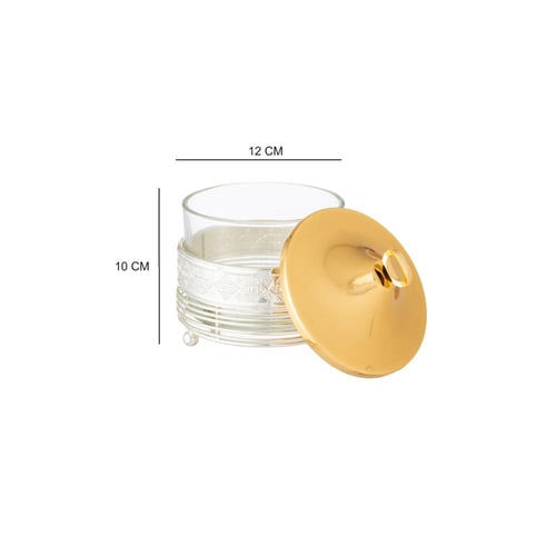 مطبقية تقديم فاخرة للحلويات لون ذهبي وفضي