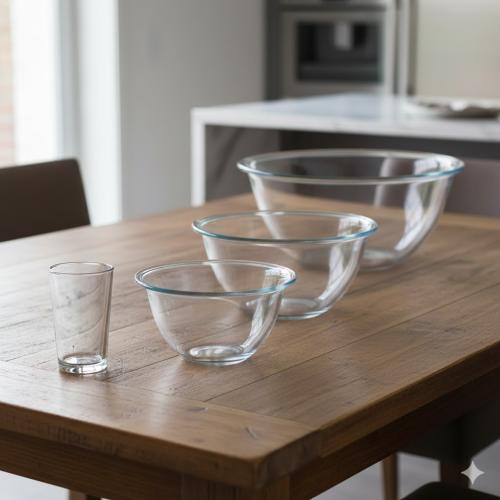 طقم زبادي زجاج للسلطة وتحضر الكيك والحلويات تركي 4...