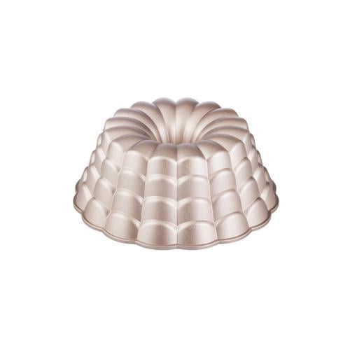 قالب كيك معدن ماريسا ذهبي شكل وردة مقاس 24 سم