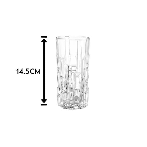 طقم كاسات ماء 6 قطعة محجر طويل