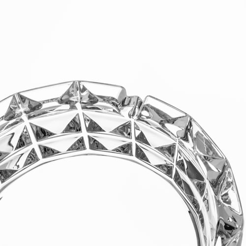 طفاية زجاج مدور محجر كبيرة