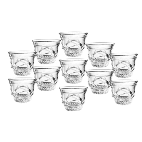 فناجين قهوة السيف علياء زجاج ياباني 12 قطعة