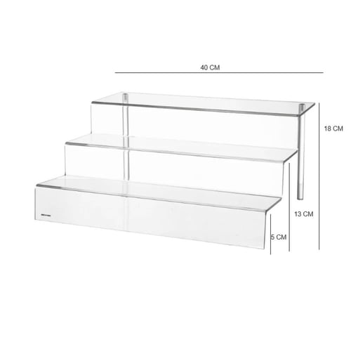 استاند تقديم حلويات اكريلك 3 دور 40 سم