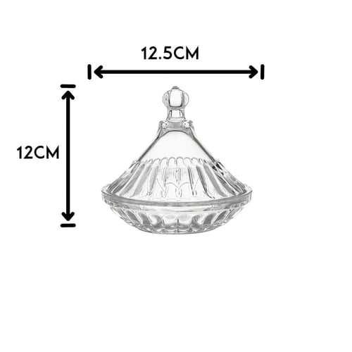 تمرية زجاج شفاف مخطط هرمي 2 قطعة