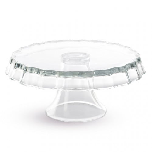 حامل كيك زجاج بقاعدة