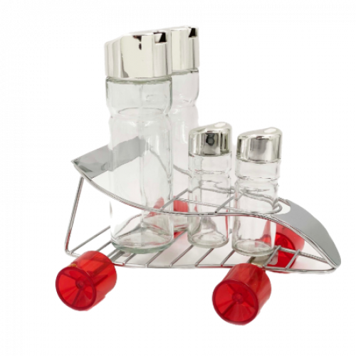 طقم قوارير للزيت من الزجاج ديكور سيارة