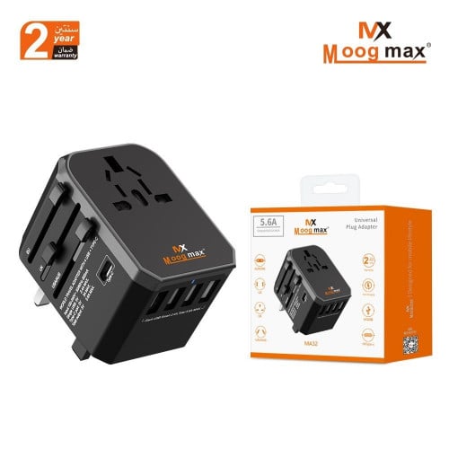 راس متعدد المنافذ عالمي 4 منافذ USB ومخرج تايب سي...