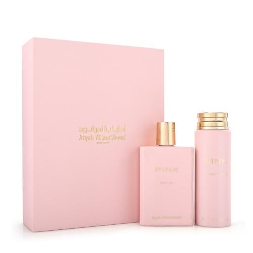 اطياب المرشود مجموعة بينك زيت جسم وبودره جسم