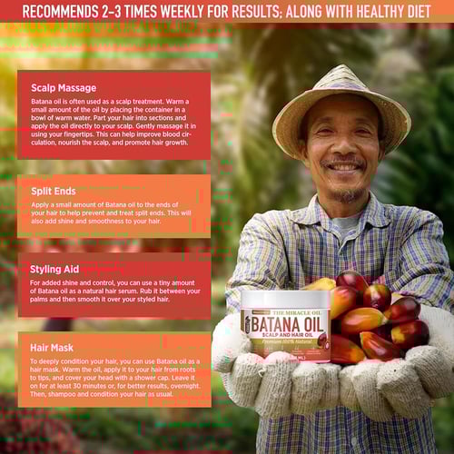 زيت باتانا لنمو الشعر وفروة الراس والبشرة التالفة...