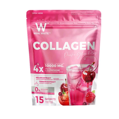 كولاجين وينك وايت بينك جلو بلس - 15 كيس