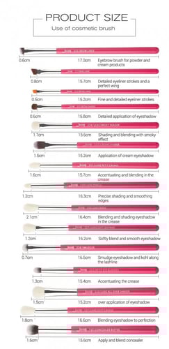 فرش جيسوب طقم فرش العيون 15 فرشاة T197