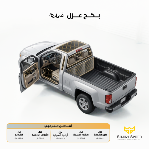 عازل صوت و حرارة للسيارات . بكج عزل غمارة