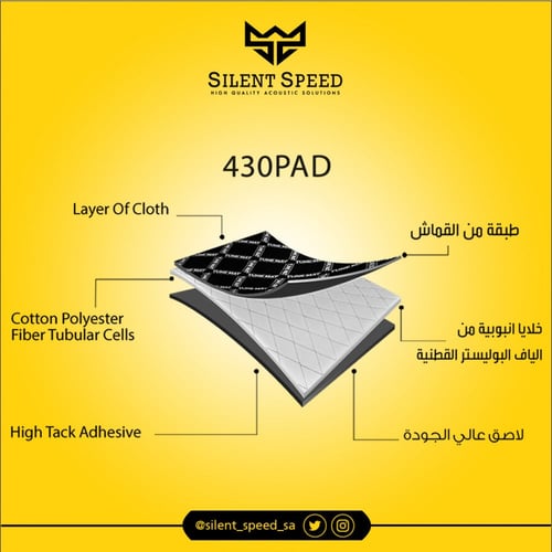 عازل حراري وصوت للسيارات عزل السقف