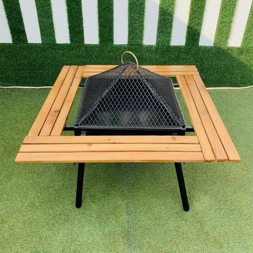 موقد نار منزلي خشبي قابل للطي