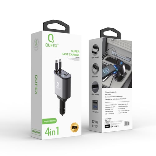 شاحن سيارة سريع بقوة 120 واط وبتصميم مبتكر من QUFE...