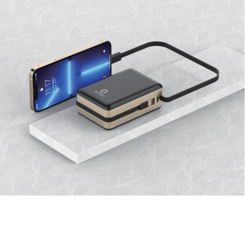 شاحن متنقل PD بسعة 30,000mAh مع كيبل تايب سي + كيب...