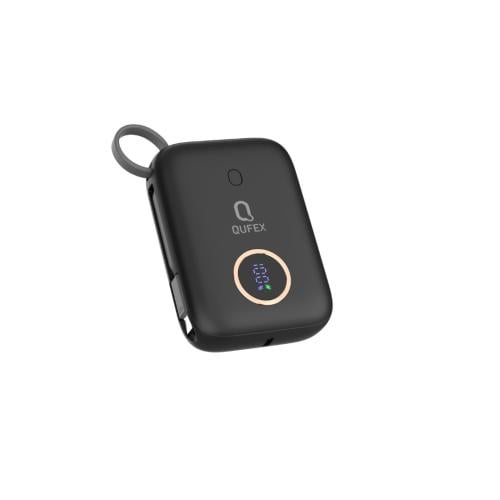 شاحن متنقل PD بسعة 10,000mAh من QUFEX - أسود