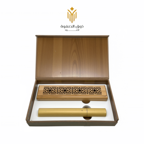 مبخرة خشبية أنيقة مخصصة لأعواد الند مع 25 عود ند