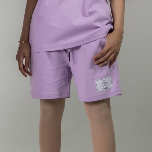 شورت اوفر سايز - بنفسجي فاتح