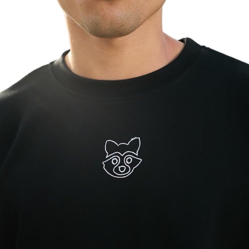 تيشيرت راكون - اسود