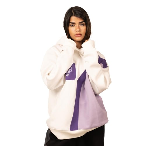 هودي راكون - ابيض وبنفسجي